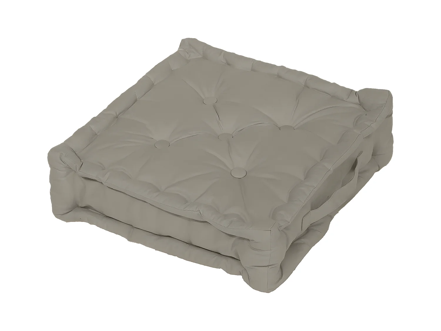 Coussin tapissier en coton 50x50x10 cm PANAMA lin, par Soleil d'Ocre