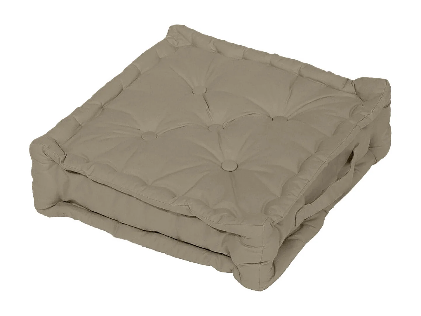 Cojín tapizado de algodón 50x50x10 cm PANAMA taupe