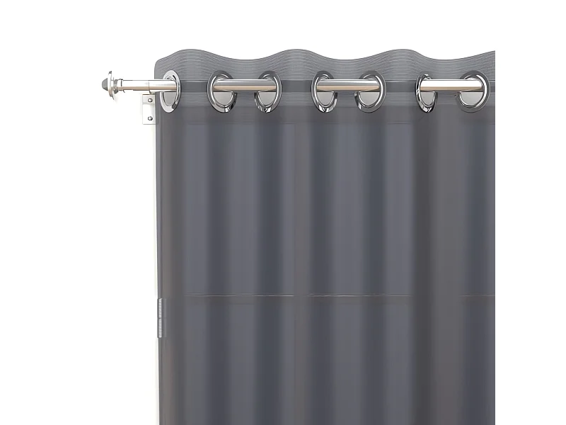 Voilage à oeillets 135x180 cm ALIX bleu jean, par Soleil d'ocre