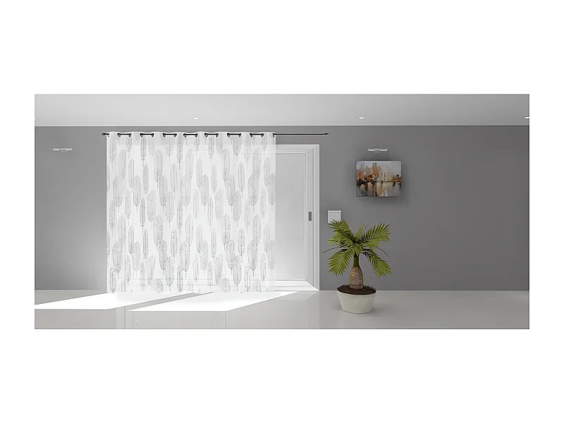 Voile oeillets baie vitrée 280x250 cm LALY, par Soleil d'Ocre