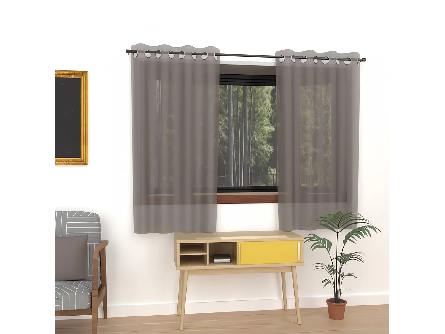 Visillo con ojales 135X180 cm ALIX mocha