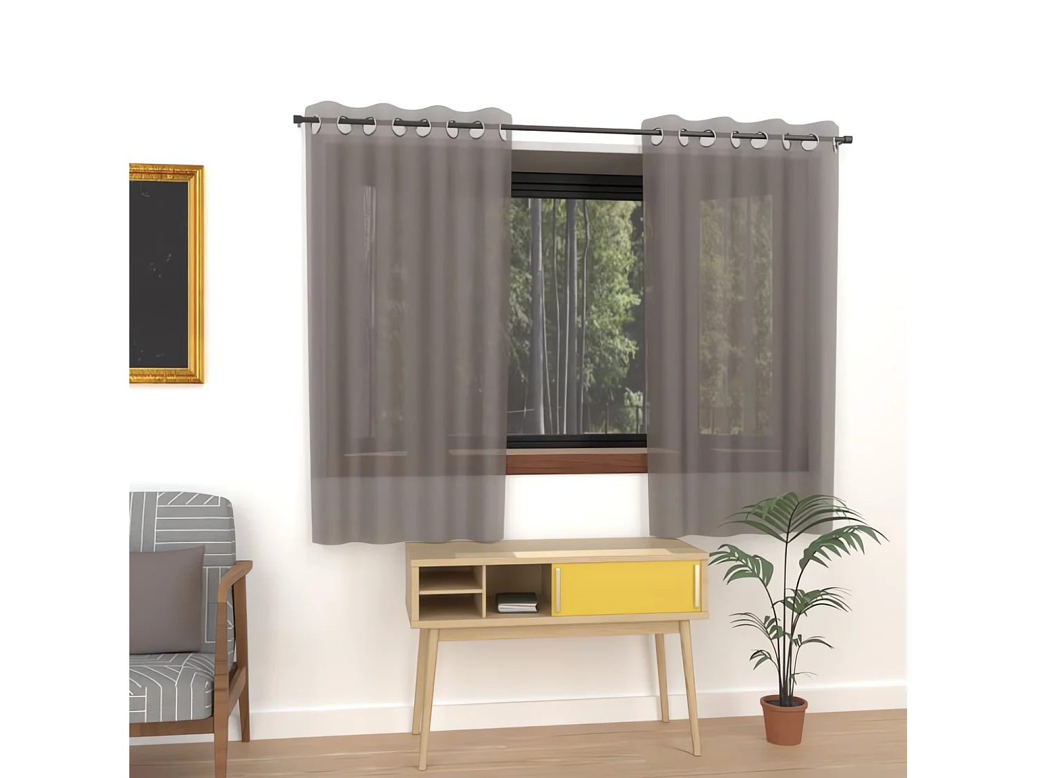 Visillo con ojales 135X180 cm ALIX mocha