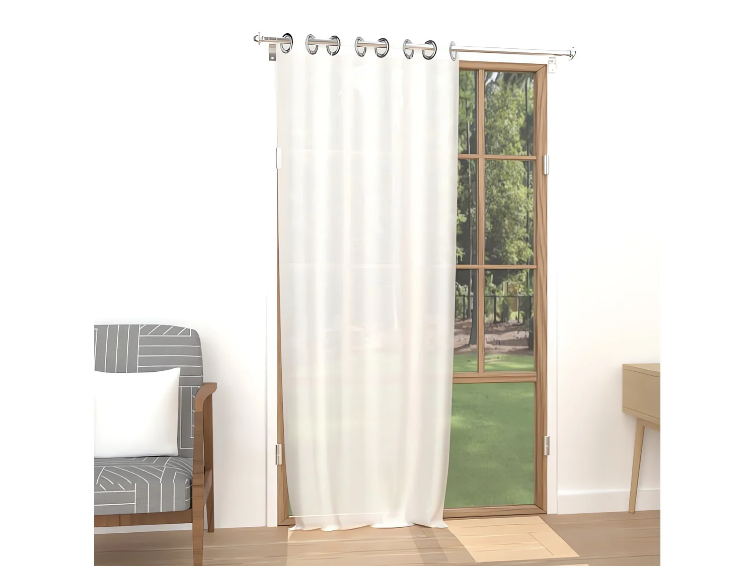 Visillo con ojales 135x250 cm ALIX blanco