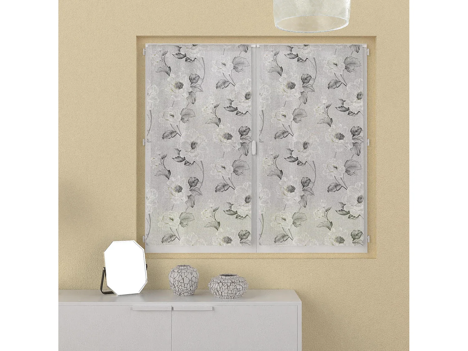 Par de visillos para ventana 60x120 cm PAOLA, por Soleil d'Ocre