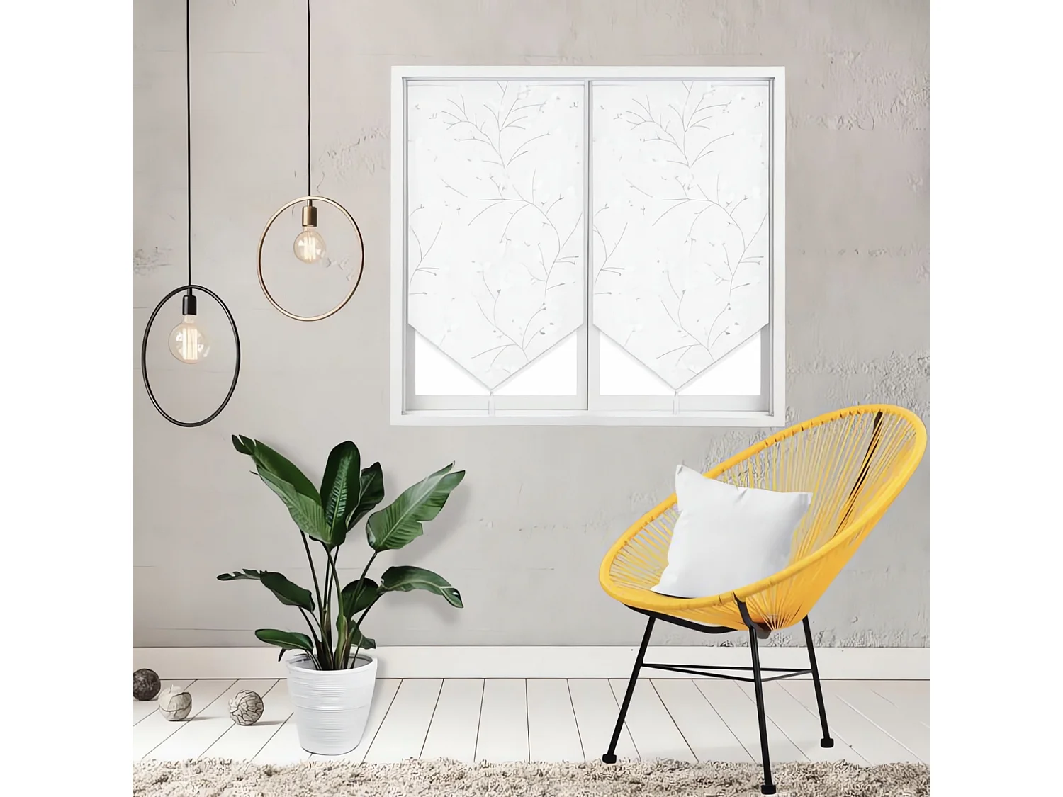 Paire de brise bise 45x90 cm OSAKA, par Soleil d'Ocre