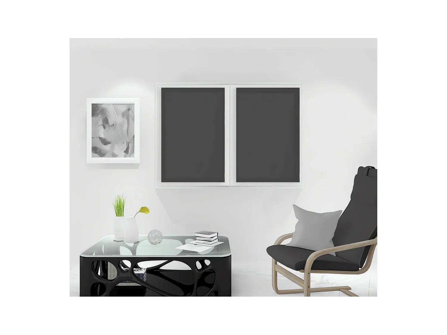 Paire de brise bise 70x90 cm DOLLY anthracite