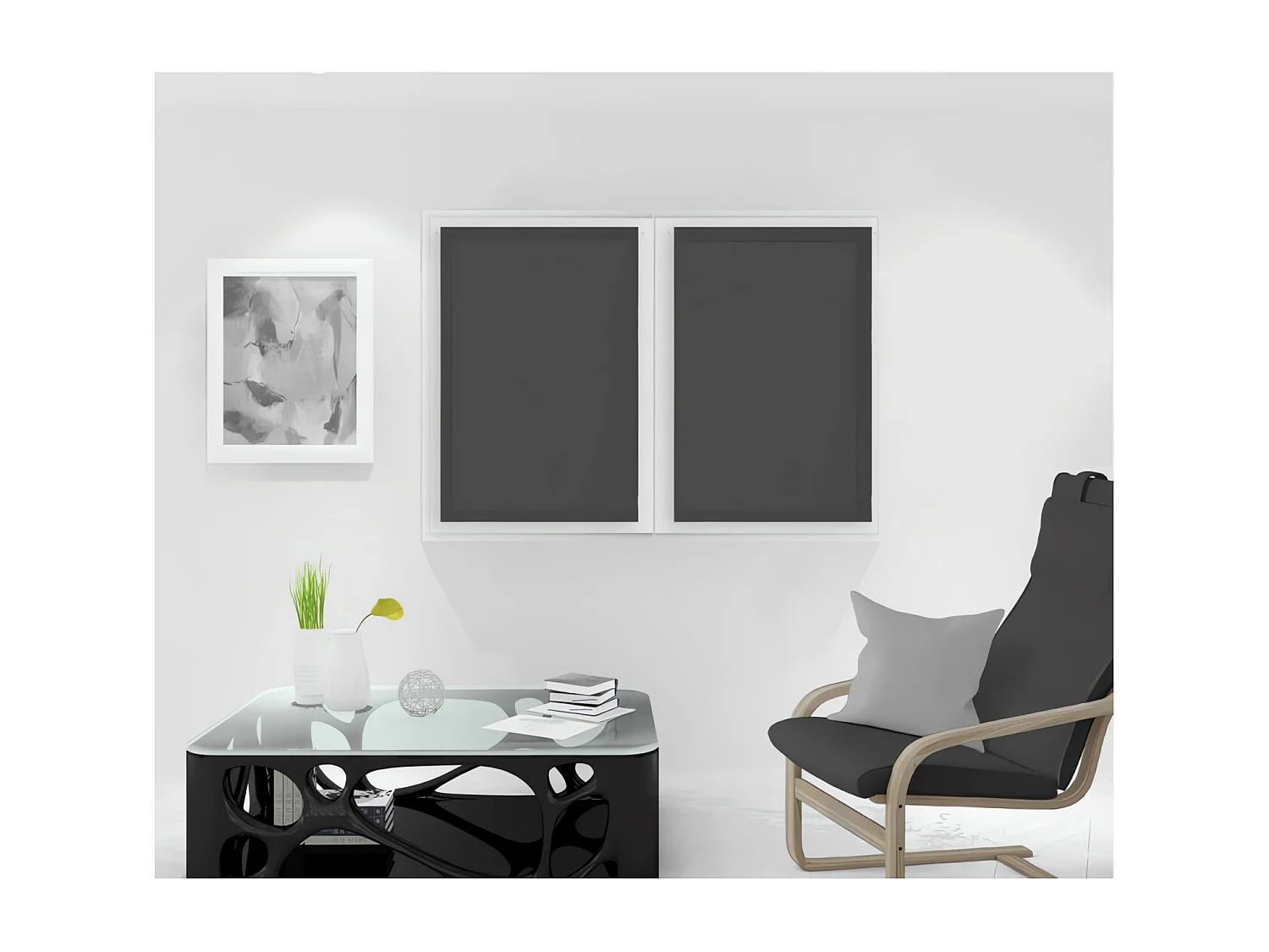 Paire de brise bise 70x90 cm DOLLY anthracite