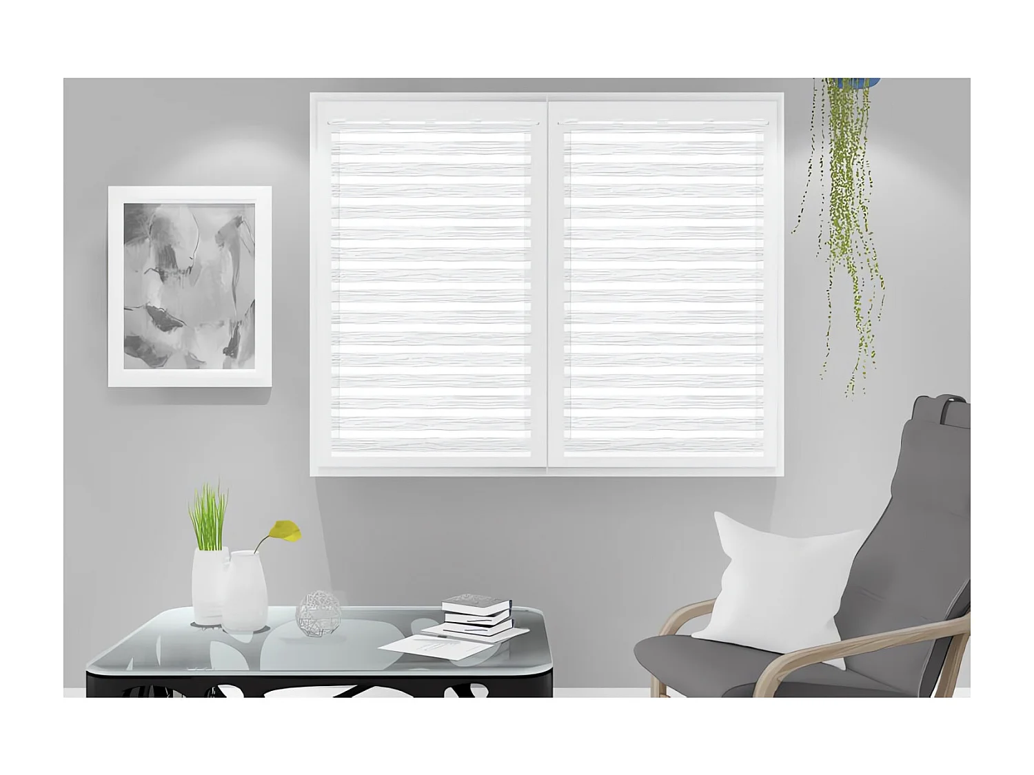 Par de visillos para ventana 60x120 cm LOUIS, por Soleil d'Ocre