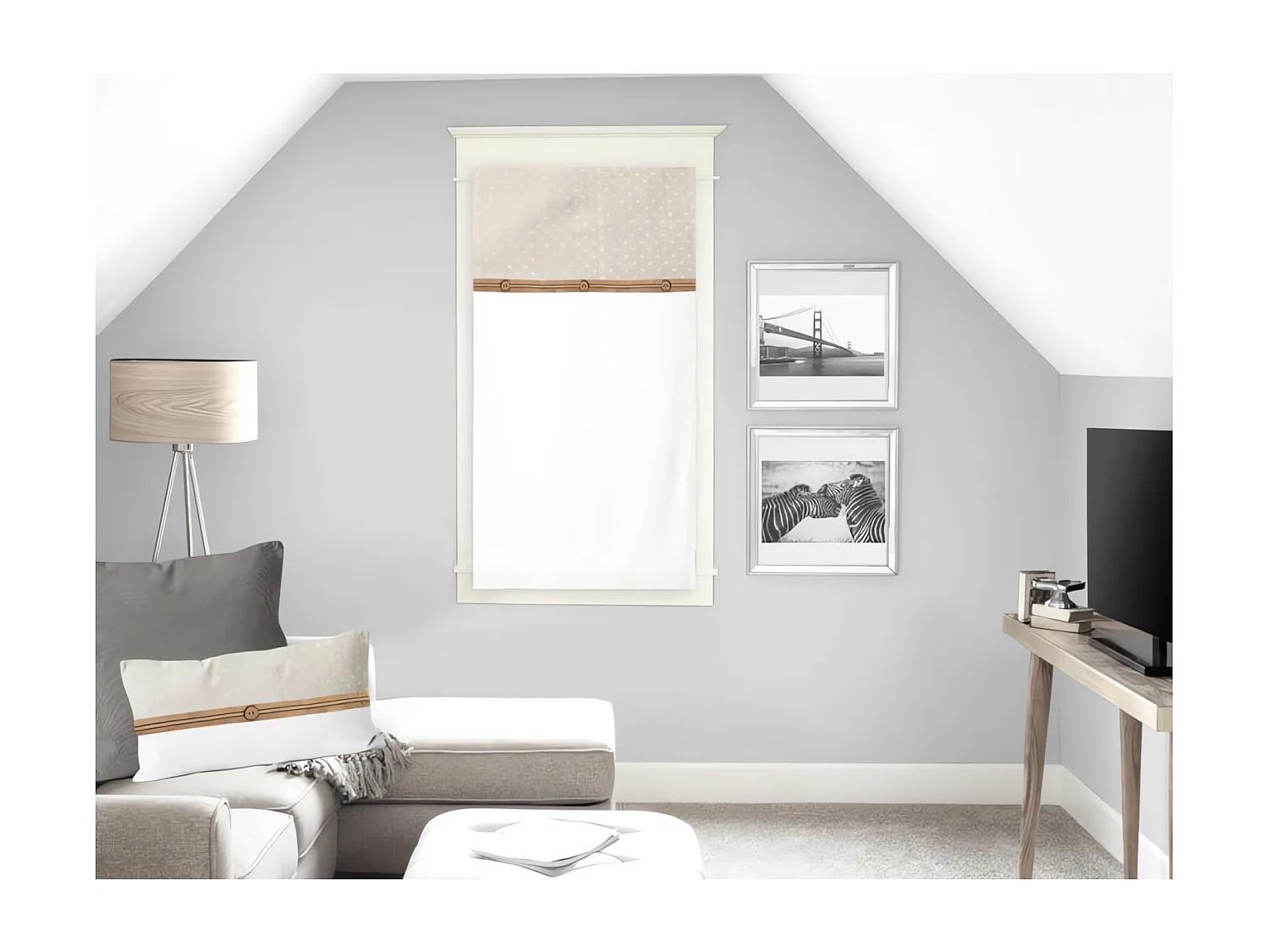 Brise bise en coton CANDICE 45X90 cm, par Soleil d'Ocre