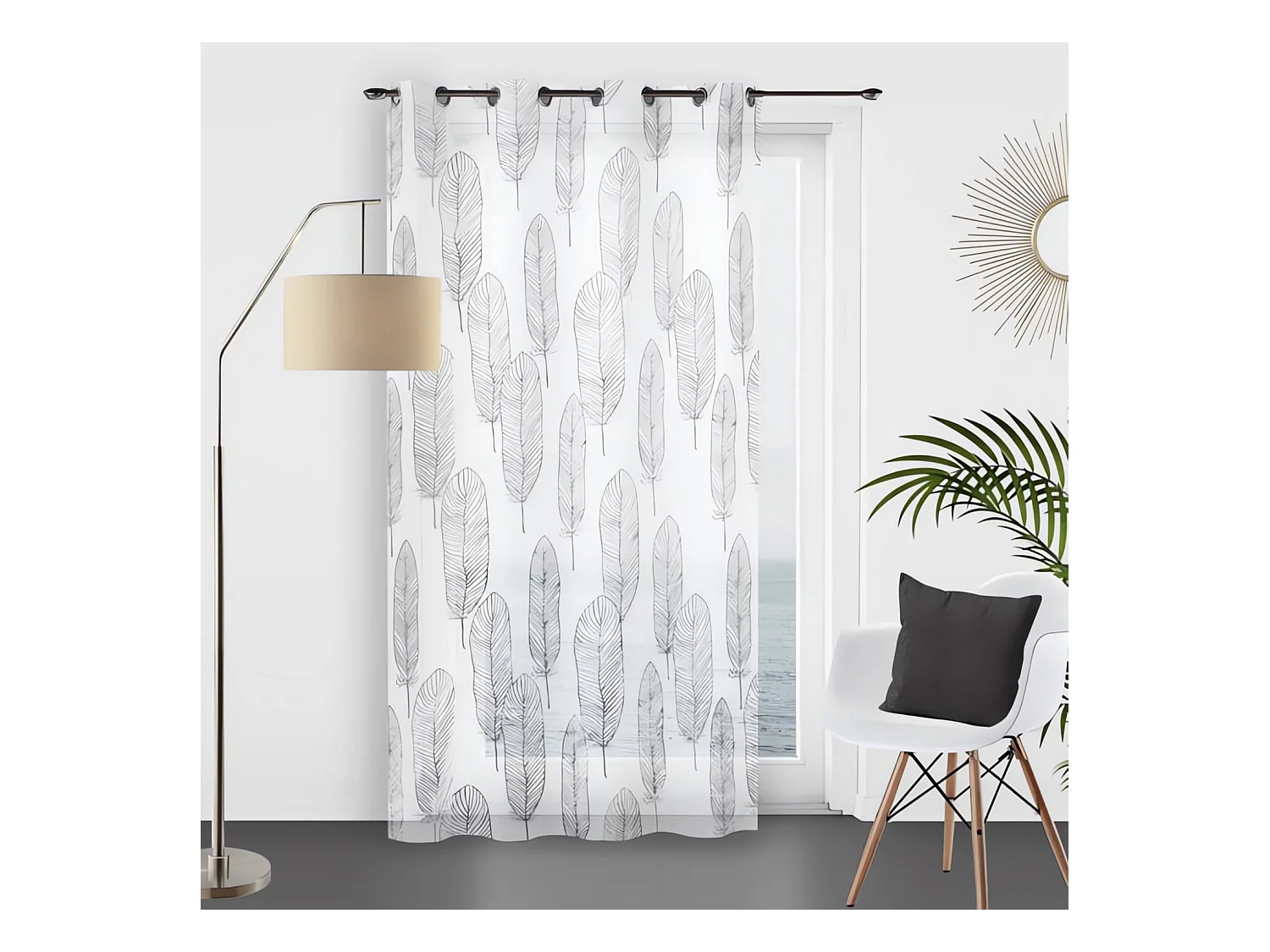 Voile oeillets 135x250 cm LALY, par Soleil d'Ocre