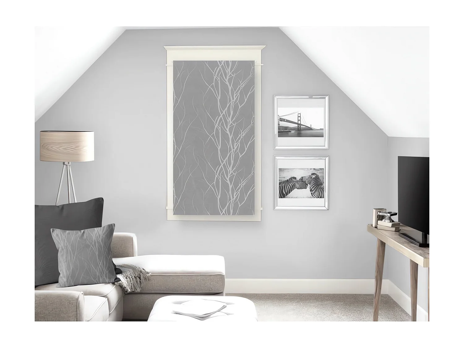 Brise bise 45x90 LIANE gris, par Soleil d'ocre