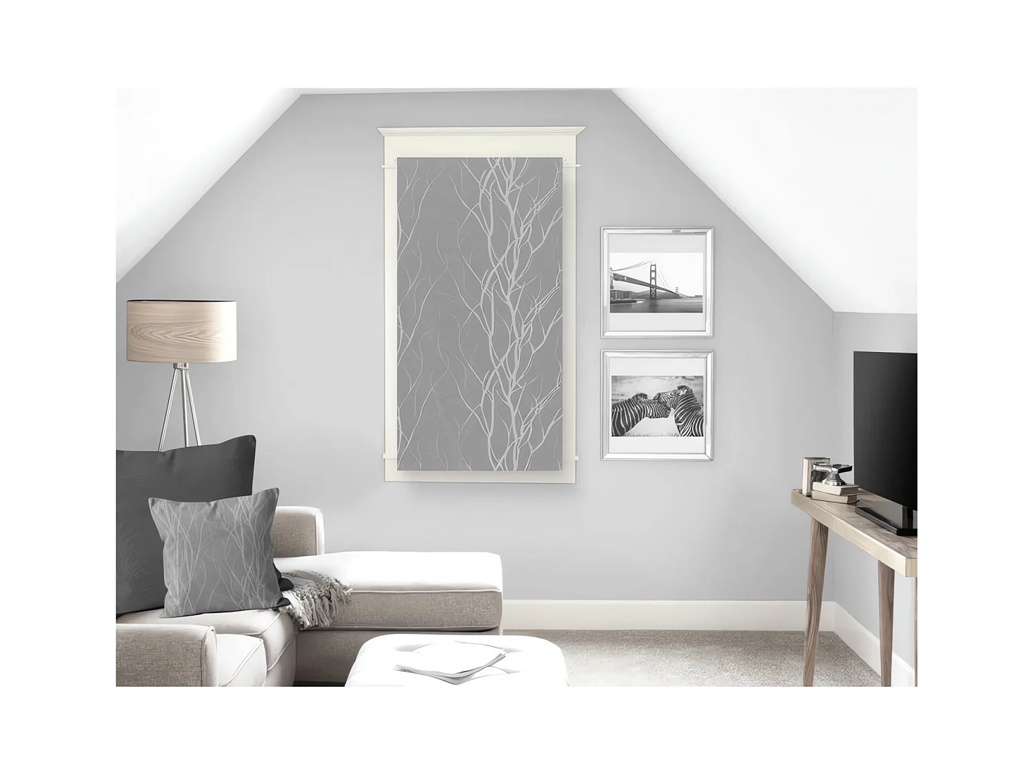 Brise bise 45x90 LIANE gris, par Soleil d'ocre
