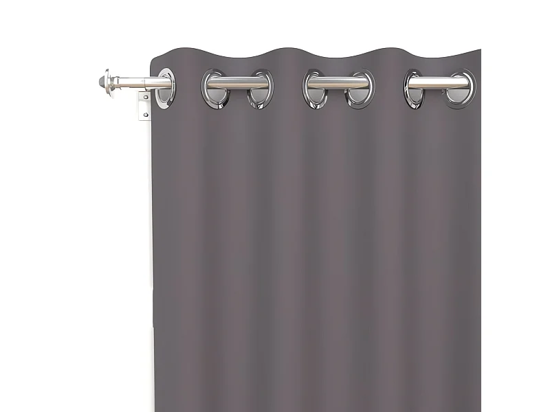 Cortina lisa con ojales antiarrugas 135x250 cm ALIX antracita