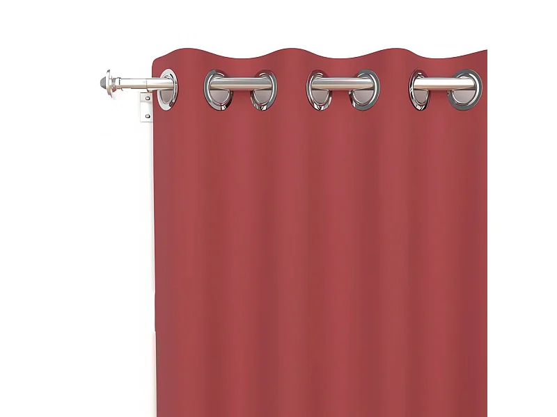 Cortina lisa con ojales antiarrugas 135X250 ALIX rojo