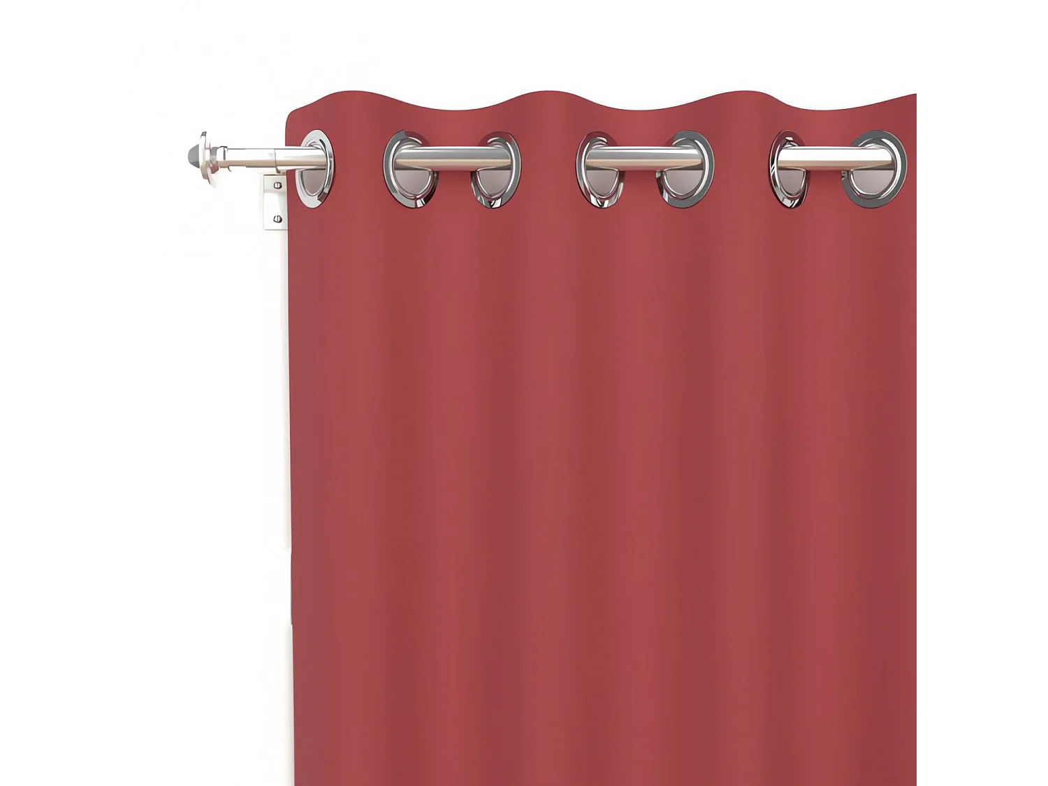 Cortina lisa con ojales antiarrugas 135X250 ALIX rojo