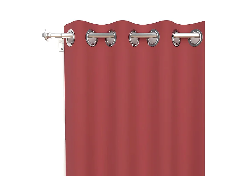 Cortina lisa con ojales antiarrugas 135X250 ALIX rojo