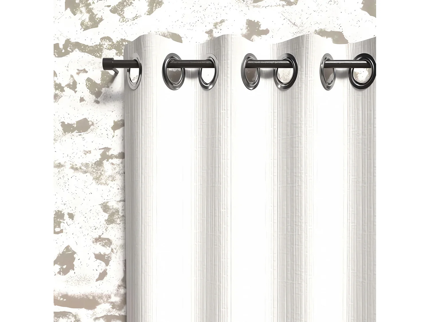 Cortina con ojales aislante 135x250 cm BOHEME blanco, de Soleil d'Ocre