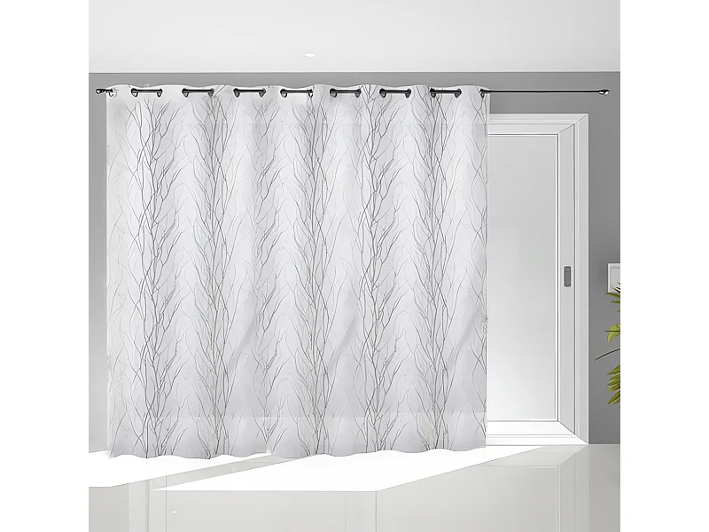 Visillo con ojales ventanal 280x250 cm LIANE blanco, de Soleil d'ocre