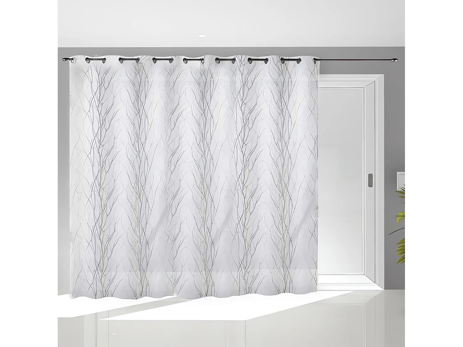 Visillo con ojales ventanal 280x250 cm LIANE blanco, por Soleil d'ocre