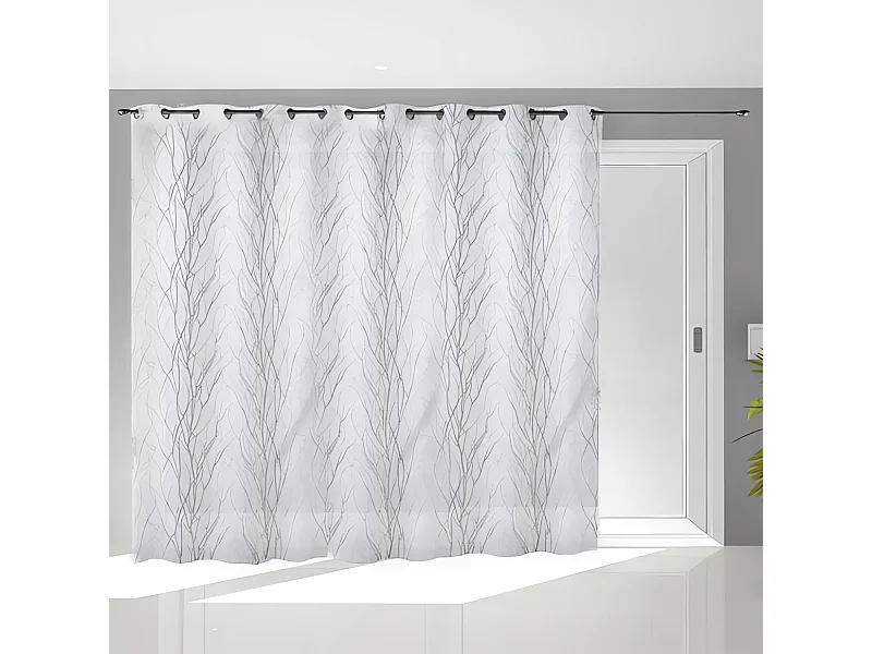 Visillo con ojales ventanal 280x250 cm LIANE blanco, por Soleil d'ocre