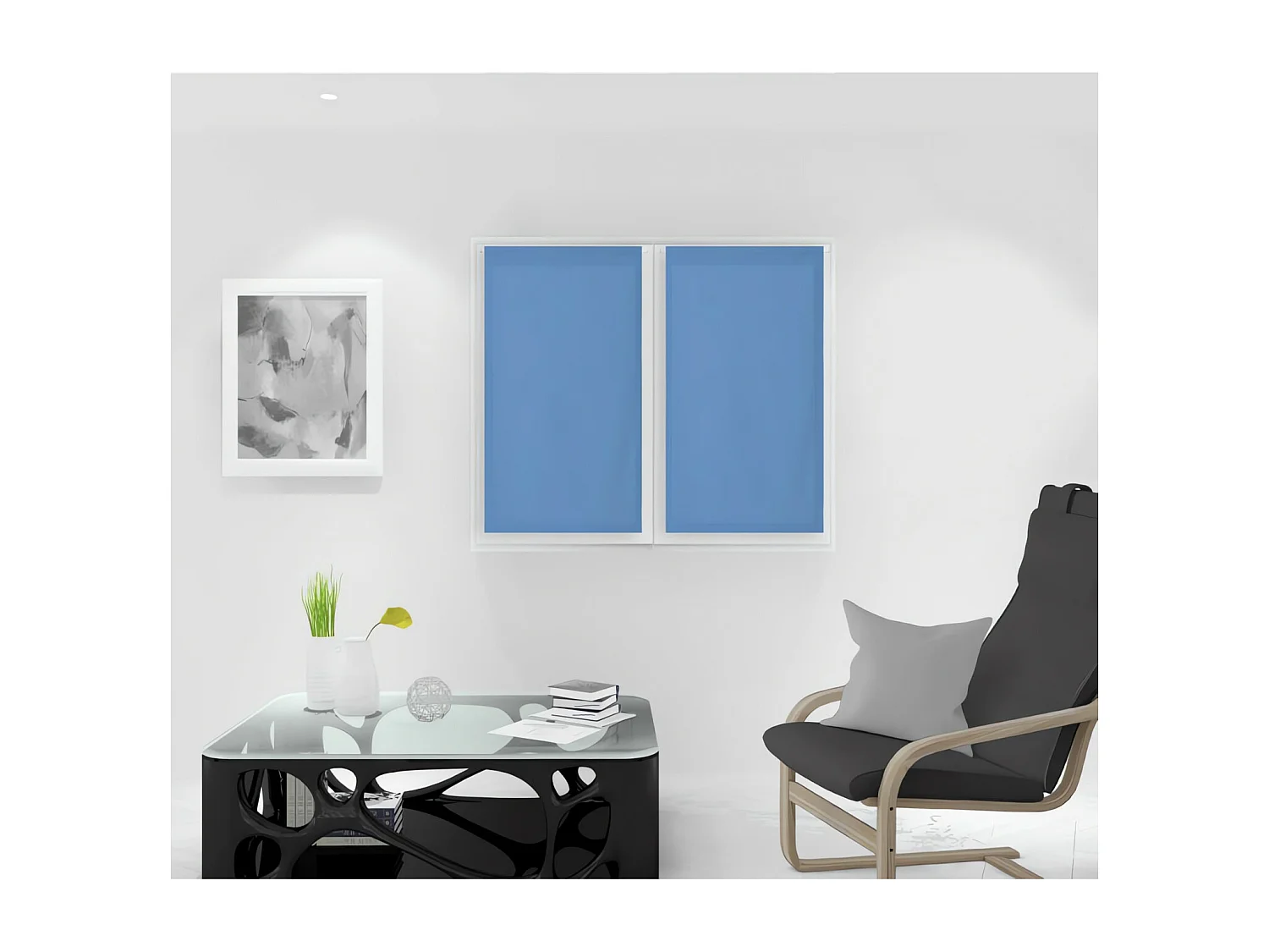 Paire de brise bise 45x90 cm DOLLY bleu