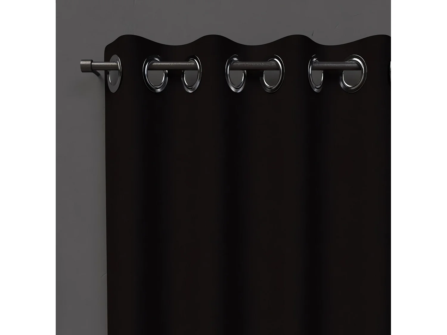 Cortina con ojales 135X250 cm BLACKOUT negro