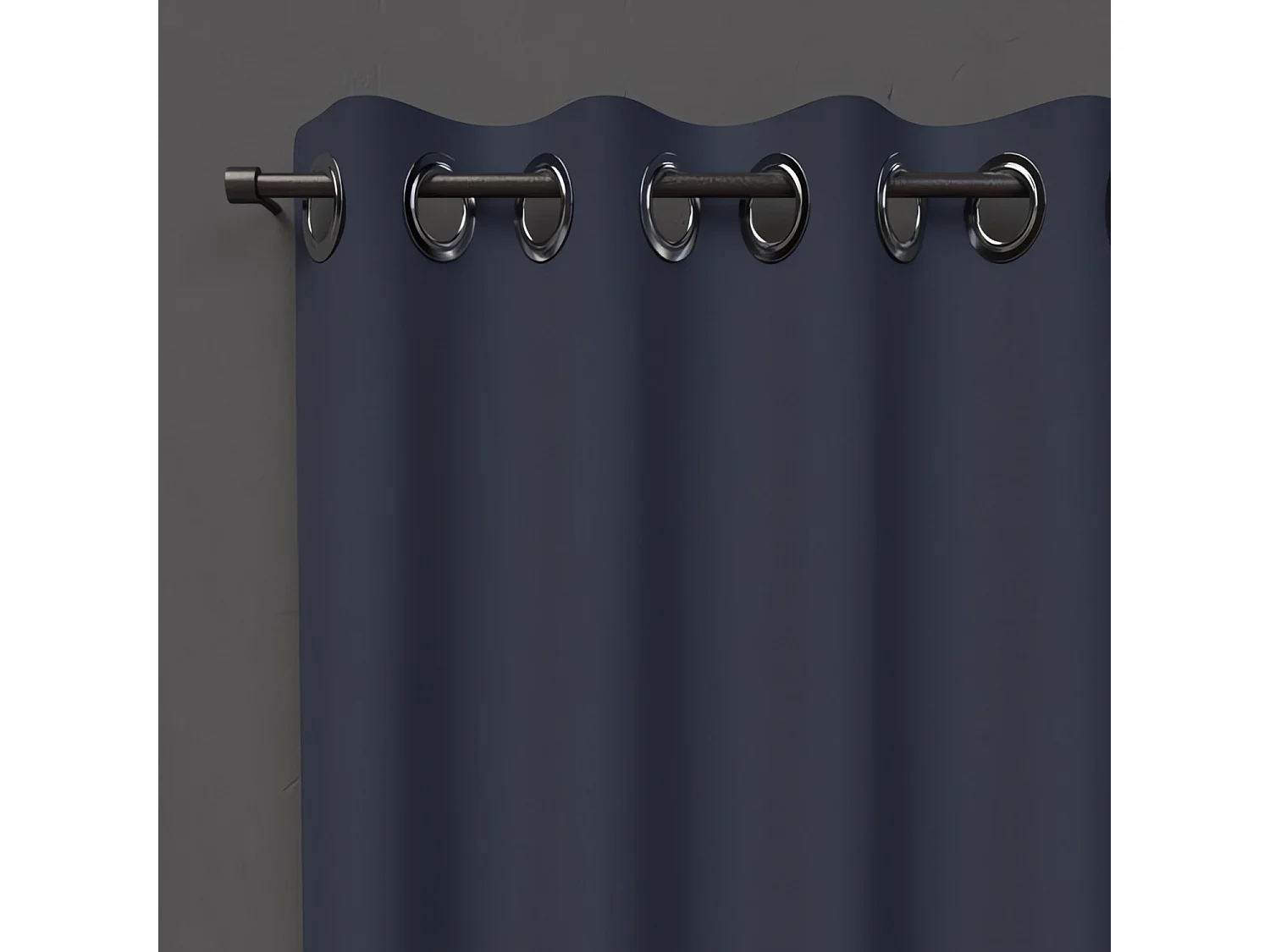 Cortina con ojales 135X250 cm BLACKOUT blue jeans