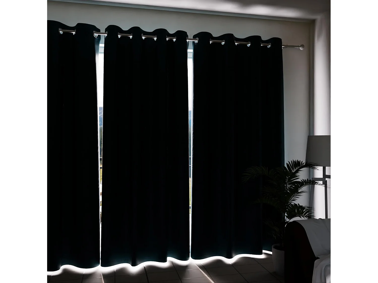 Cortina opaca con claveles 135x250 cm TROPIC