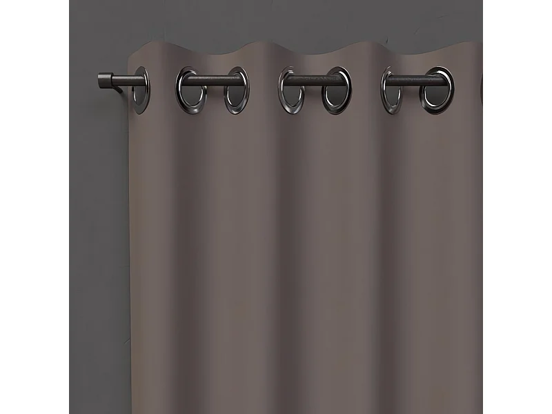Cortina con ojales 135X250 cm BLACKOUT moka