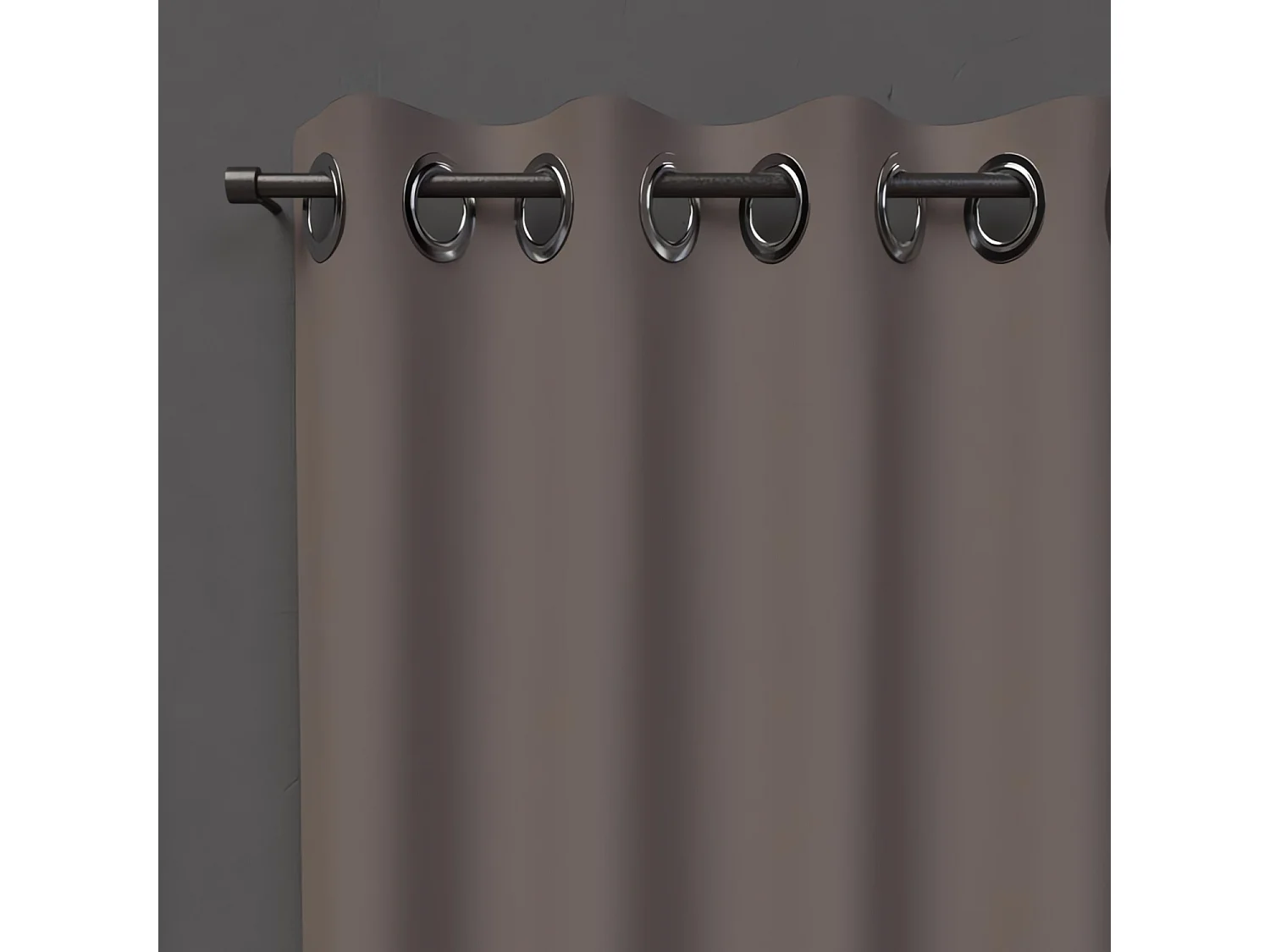 Cortina con ojales 135X250 cm BLACKOUT moka