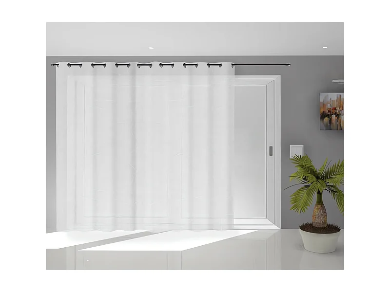 Voile à oeillets baie vitrée 280x250 cm NATACHA, par Soleil d'Ocre