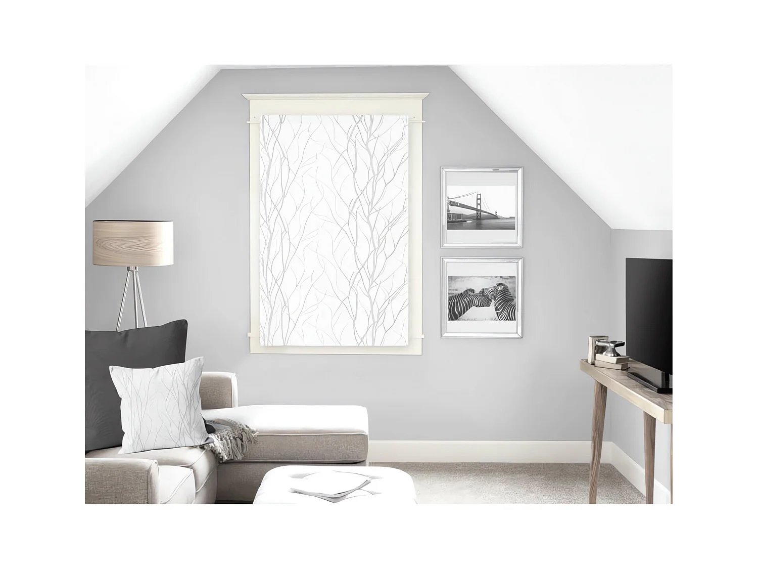 Brise bise 60x90 cm LIANE blanc, par Soleil d'ocre