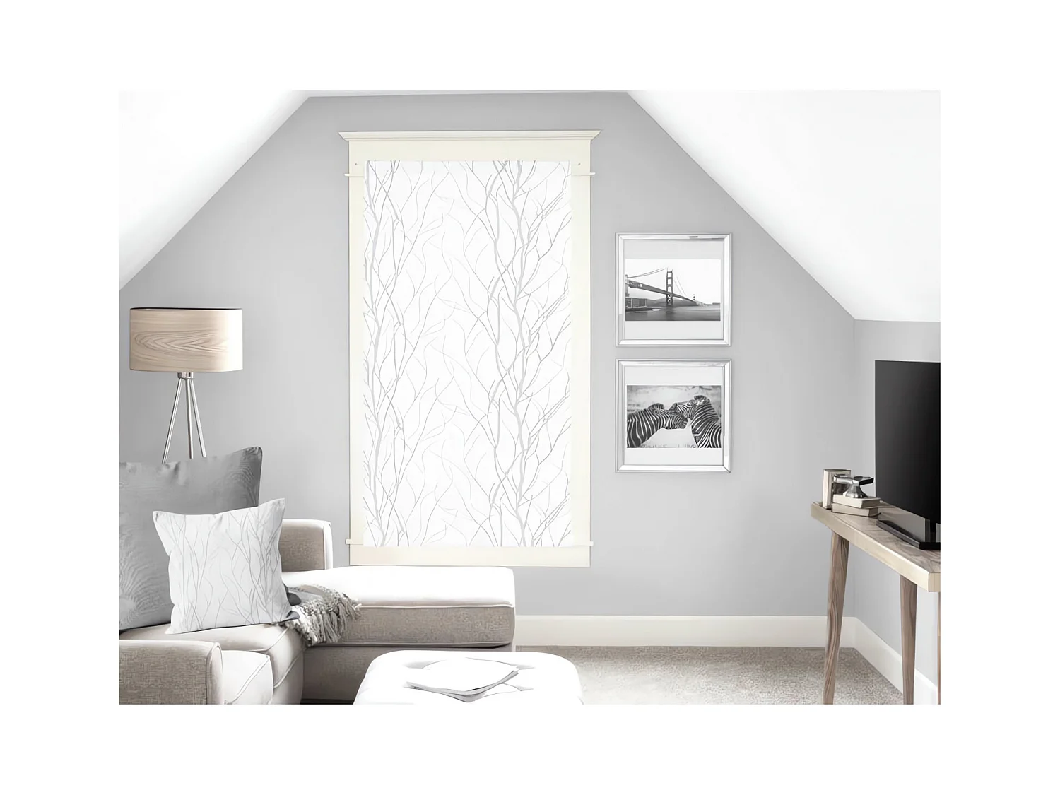 Brise bise 60x160 cm LIANE blanc, par Soleil d'ocre