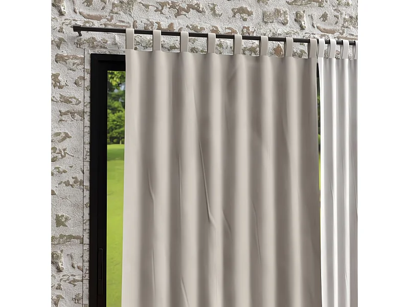 Cortina con patas lavadas de microfibra 135x250 cm Lino BOHEME