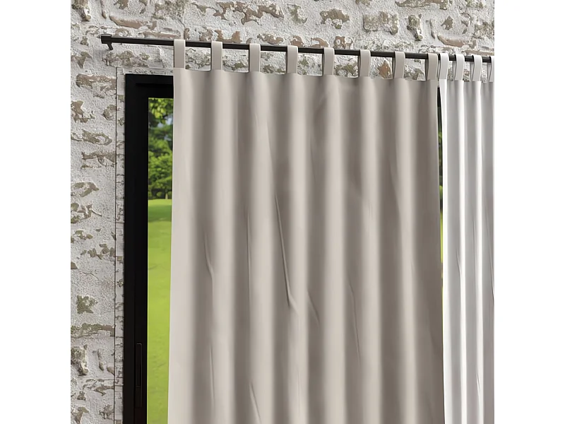 Cortina con patas lavadas de microfibra 135x250 cm Lino BOHEME