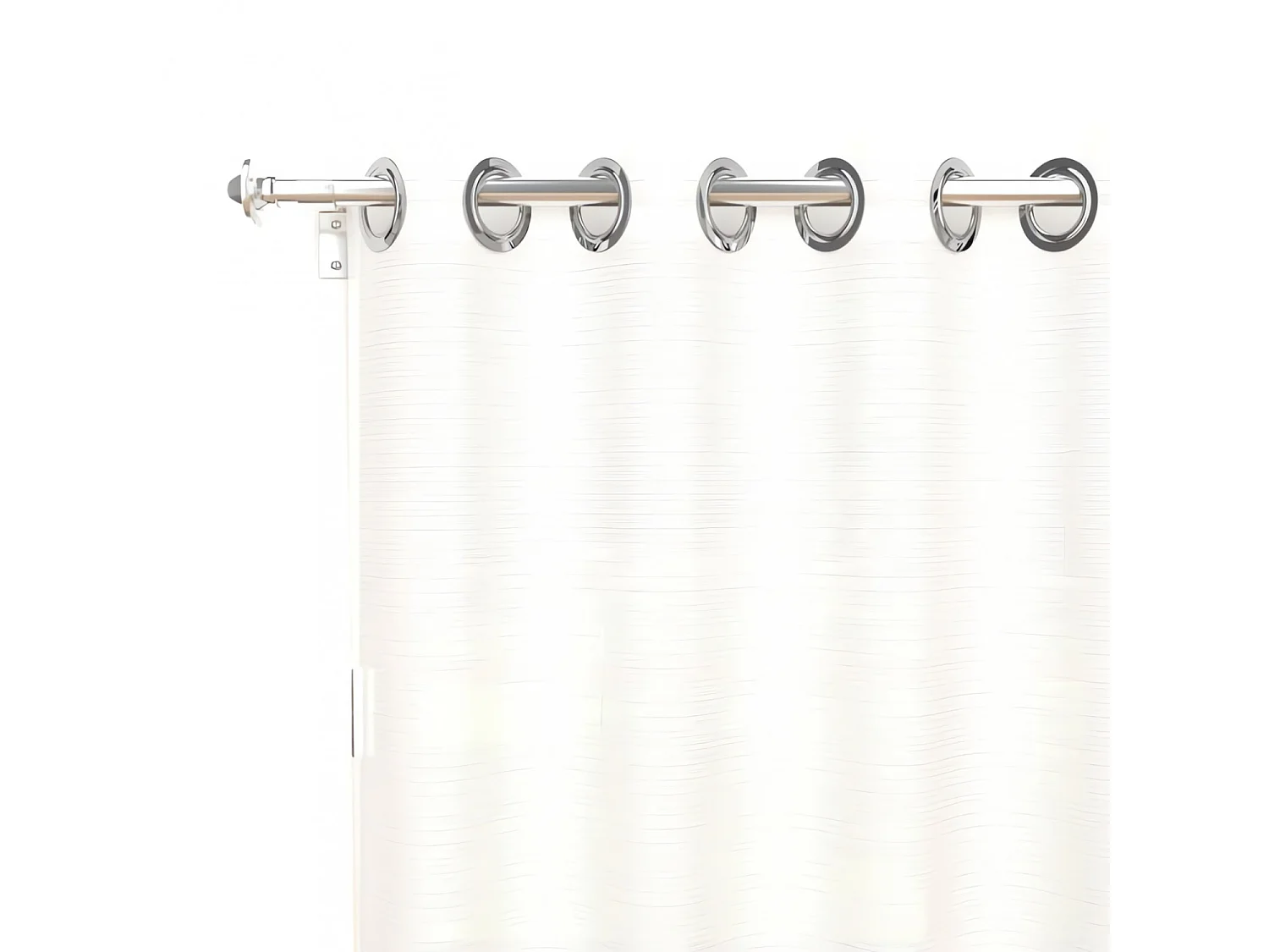 Visillo con ojales  135X180 cm ALIX blanco, de Soleil d'ocre