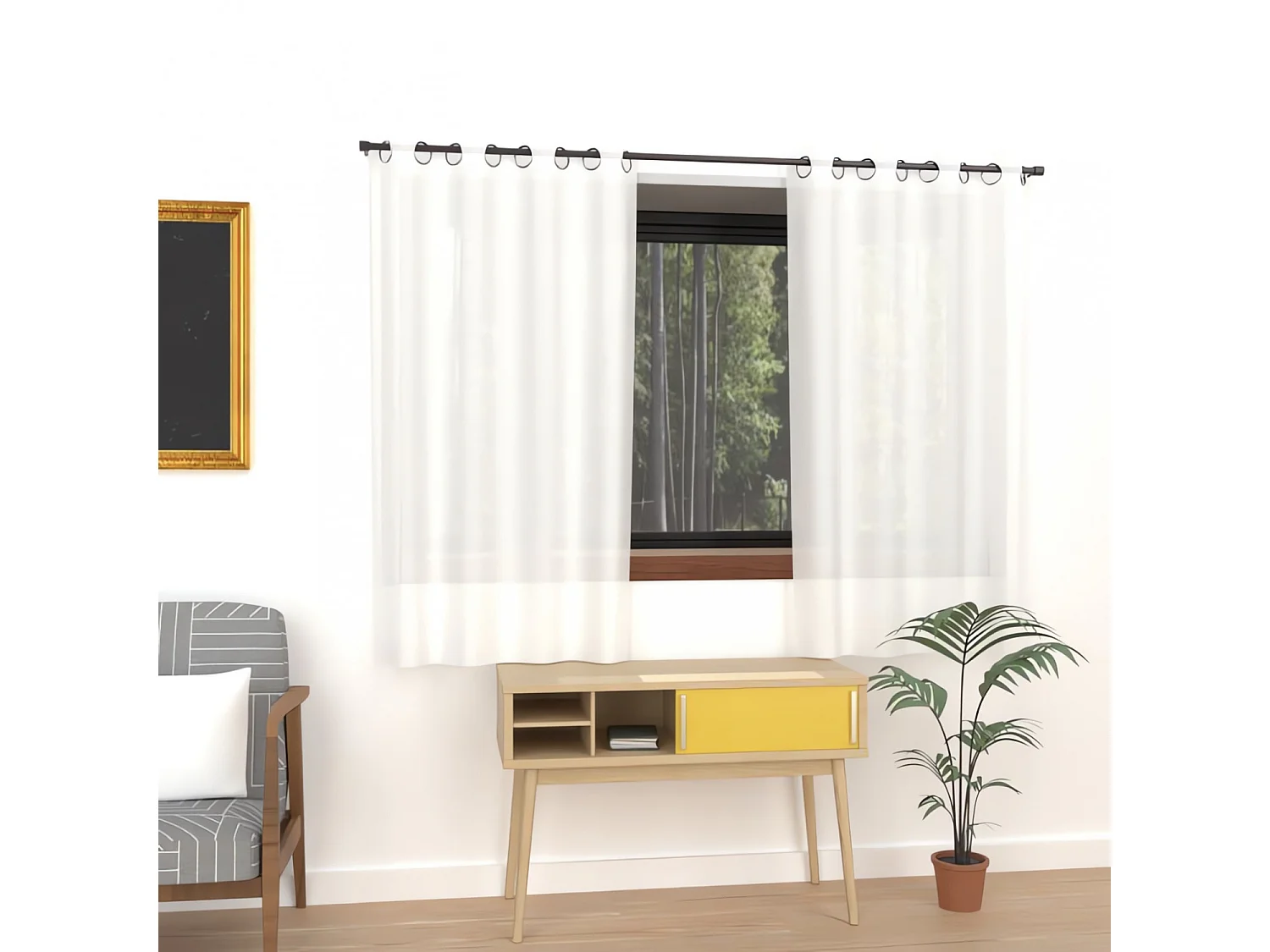 Visillo con ojales  135X180 cm ALIX blanco, de Soleil d'ocre