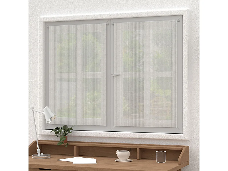 Paire de brise bise 60x90 cm BELLA argent, par Soleil d'ocre