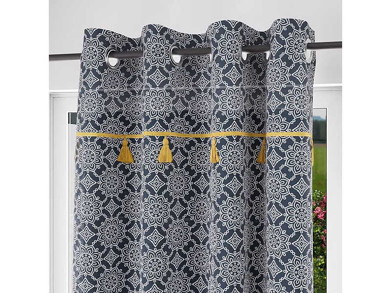 Voile à oeillets coton 135x250 cm ESMERALDA, par Soleil d'ocre