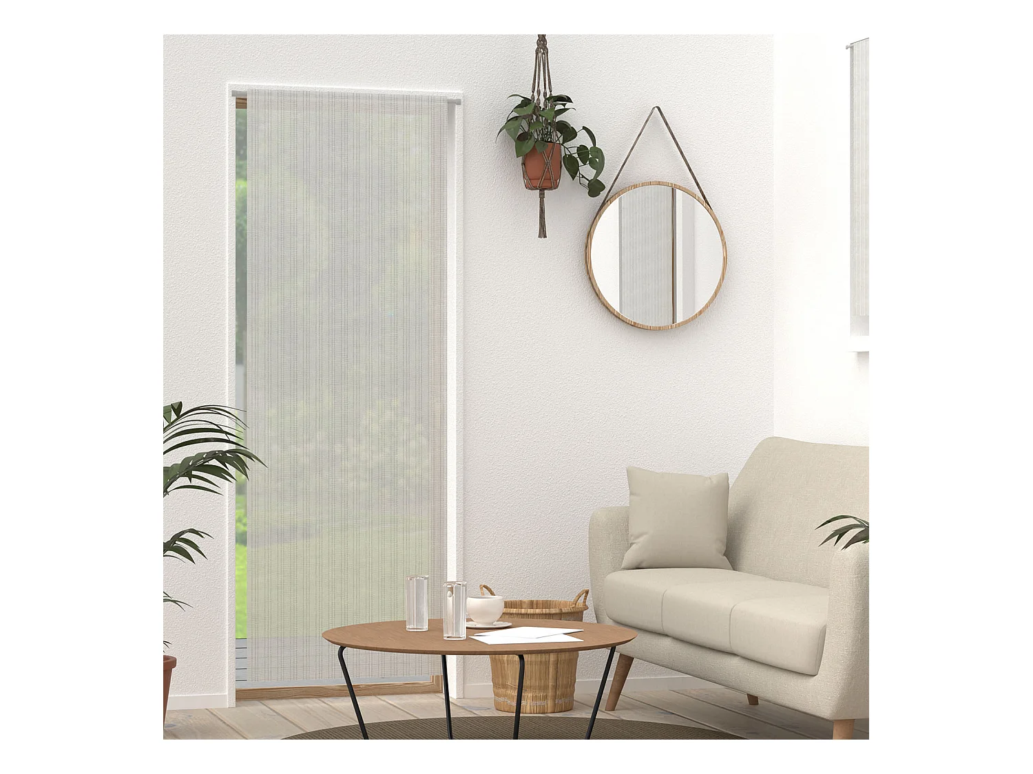 Visillos para puerta de ventana 70x200 cm BELLA plata, de Soleil d'ocre
