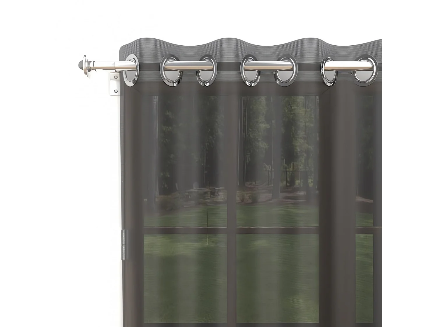 Voilage à oeillets 135x180 cm ALIX noir, par Soleil d'ocre