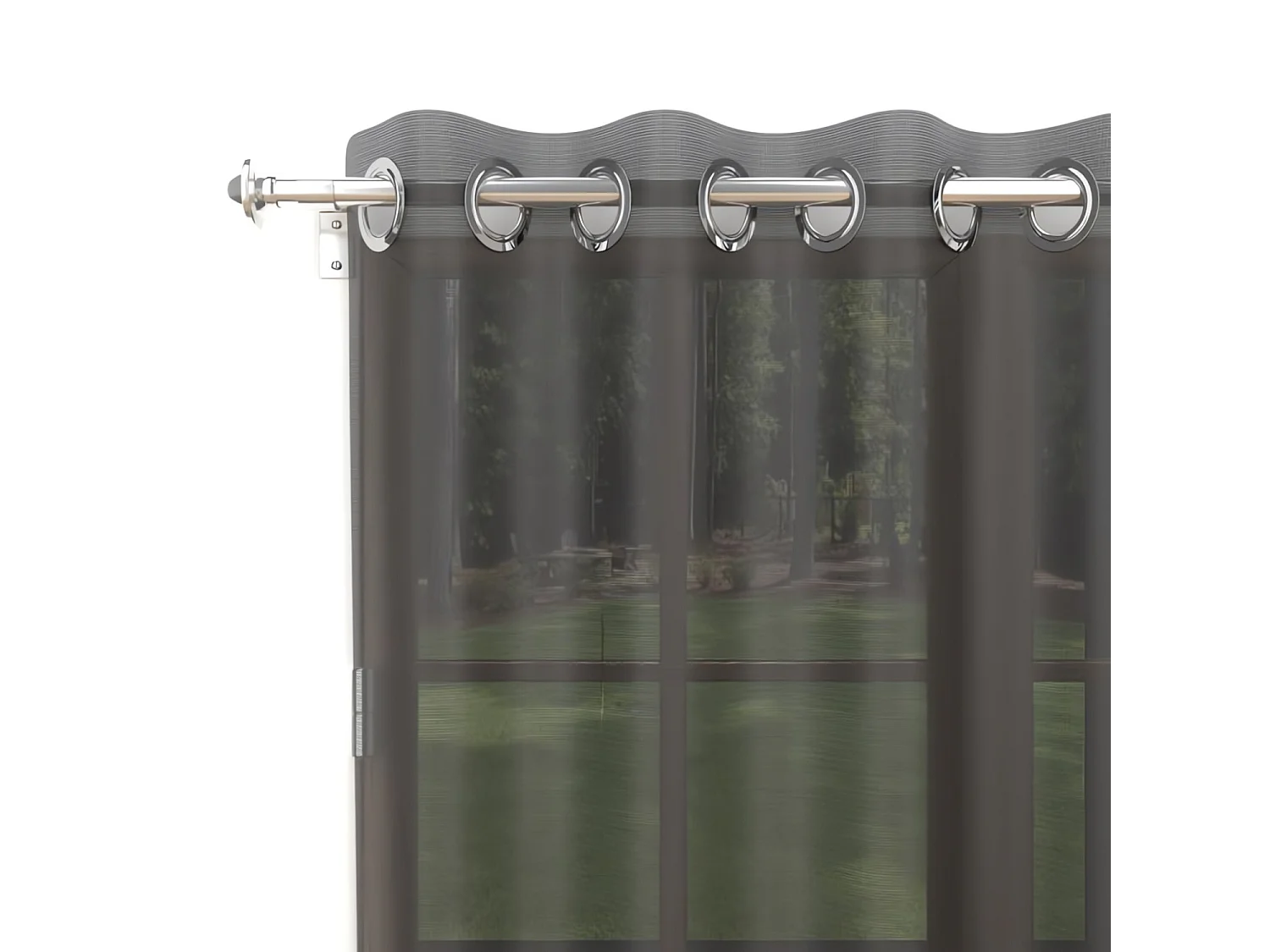 Voilage à oeillets 135x180 cm ALIX noir, par Soleil d'ocre