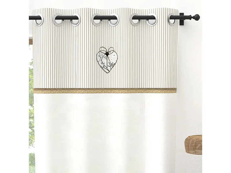 Voile à oeillets en coton 135x250 cm AIMEE, par Soleil d'Ocre