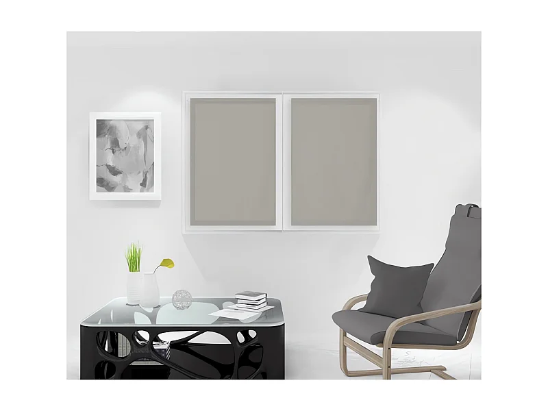 Par de visillos 60x90 cm NOEMIE taupe, por Soleil d'Ocre