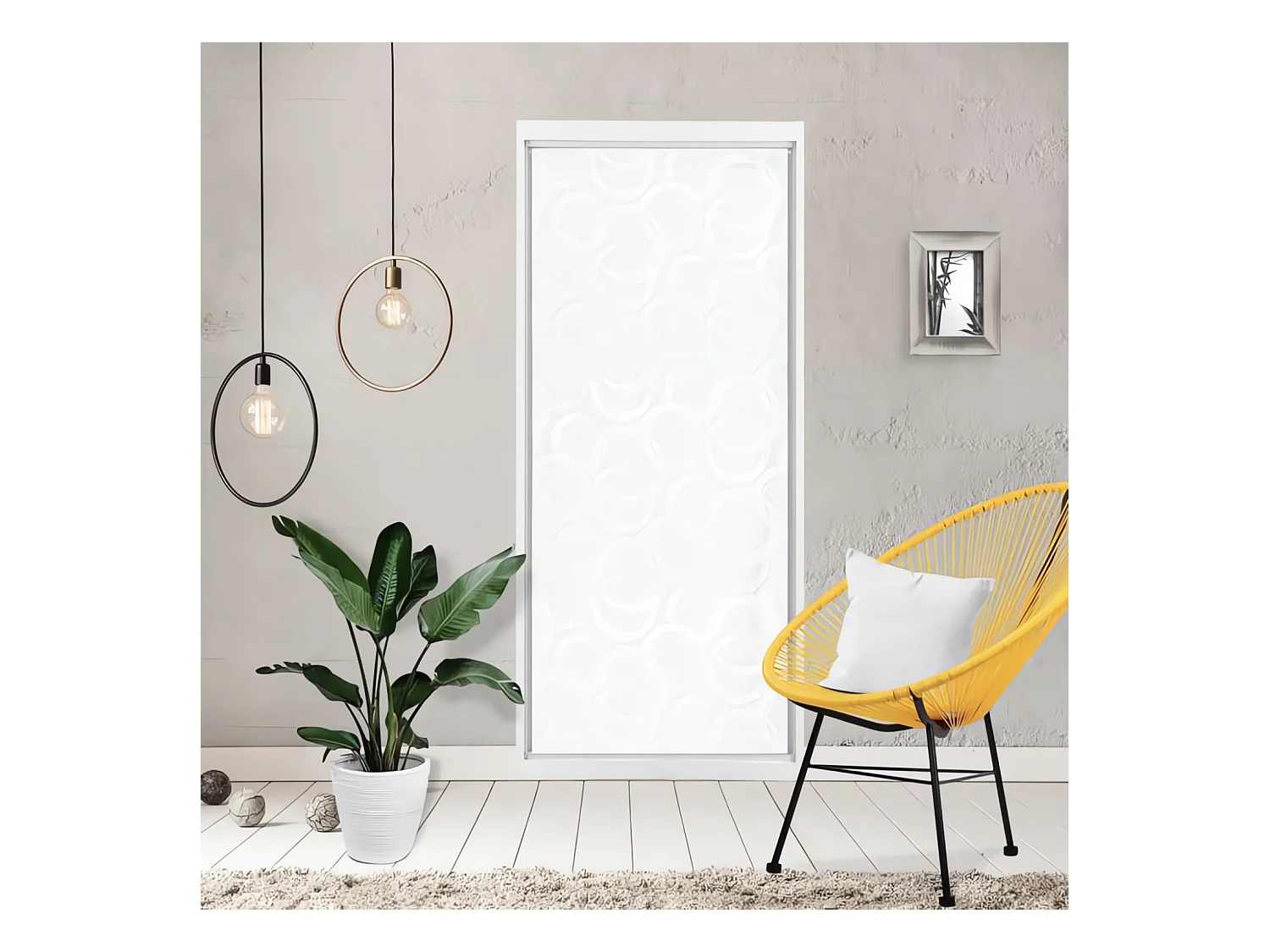 Voilage porte fenêtre 70x200 cm CIRCLE, par Soleil d'Ocre