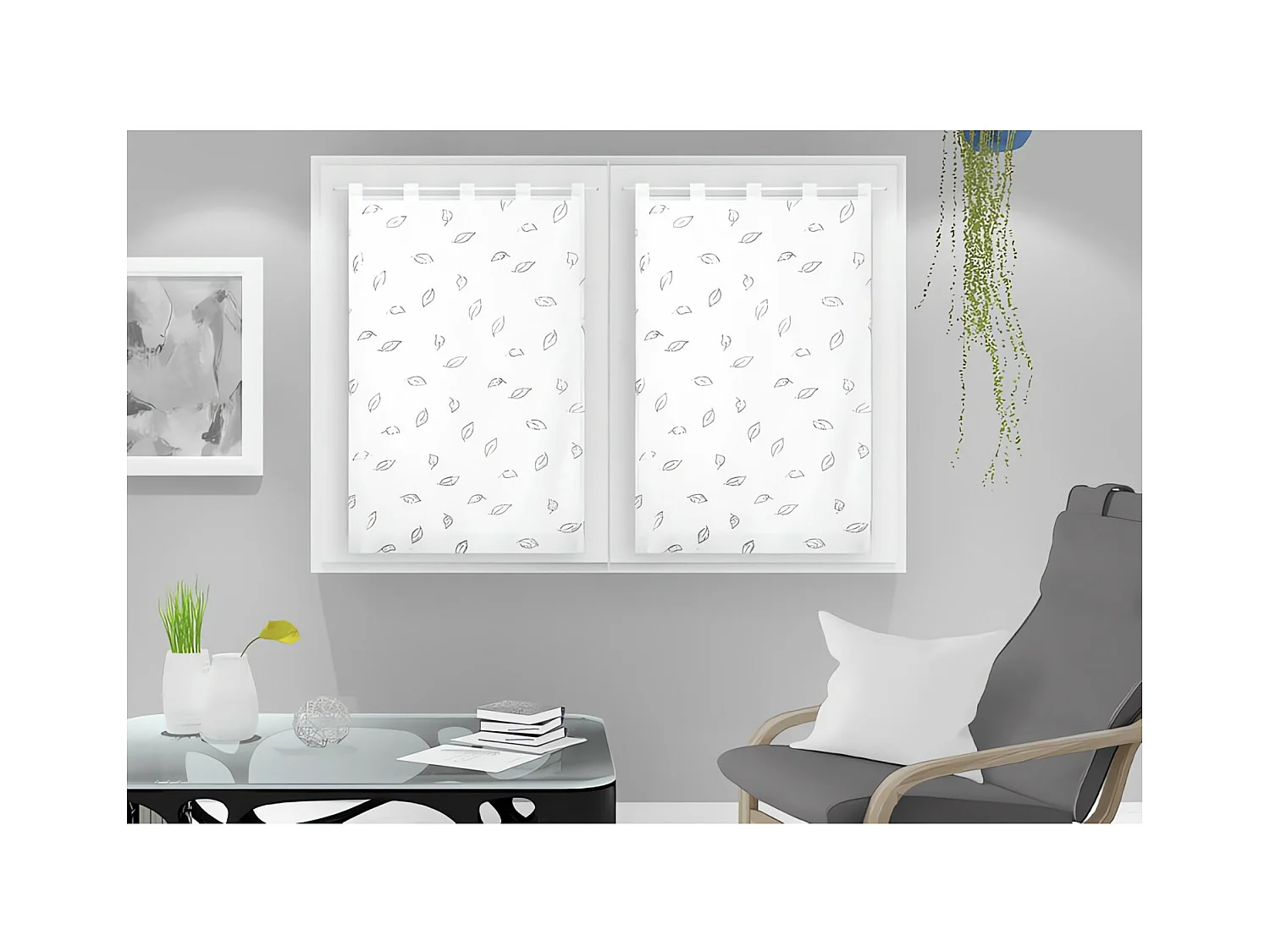 Paire de brise bise 60x120 cm LAURENE, par Soleil d'Ocre