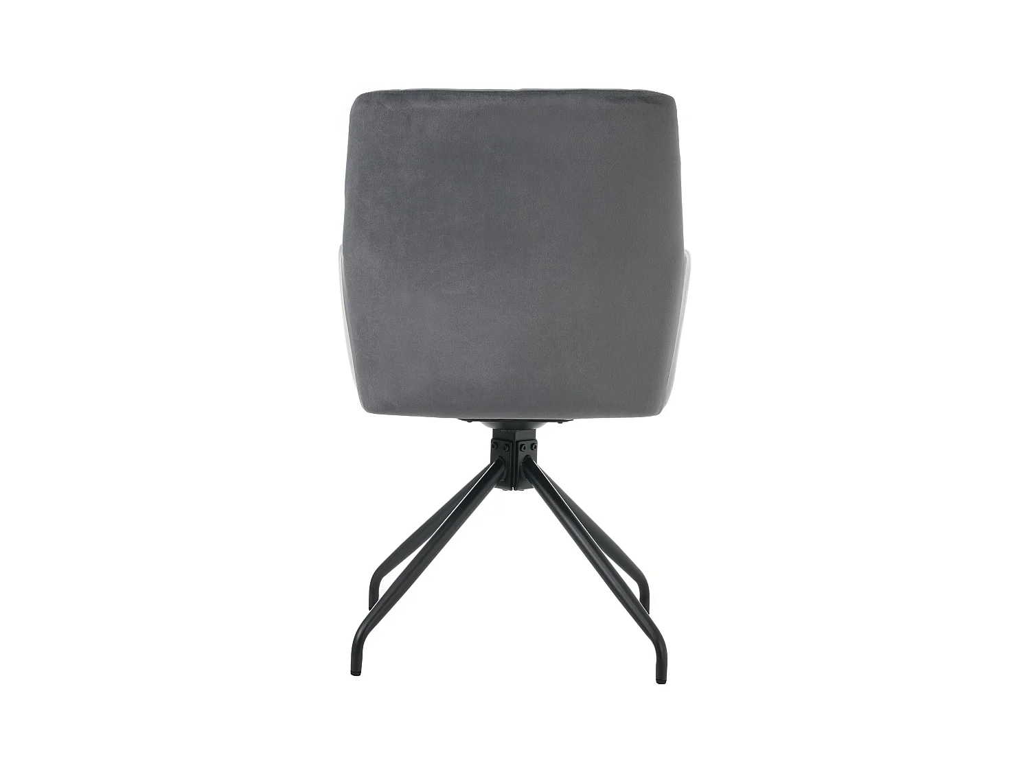 Set di 6 sedie da pranzo girevoli a 360° con motivo a rombi, poltrone imbottite, poltrona lounge moderna, velluto, grigio antracite