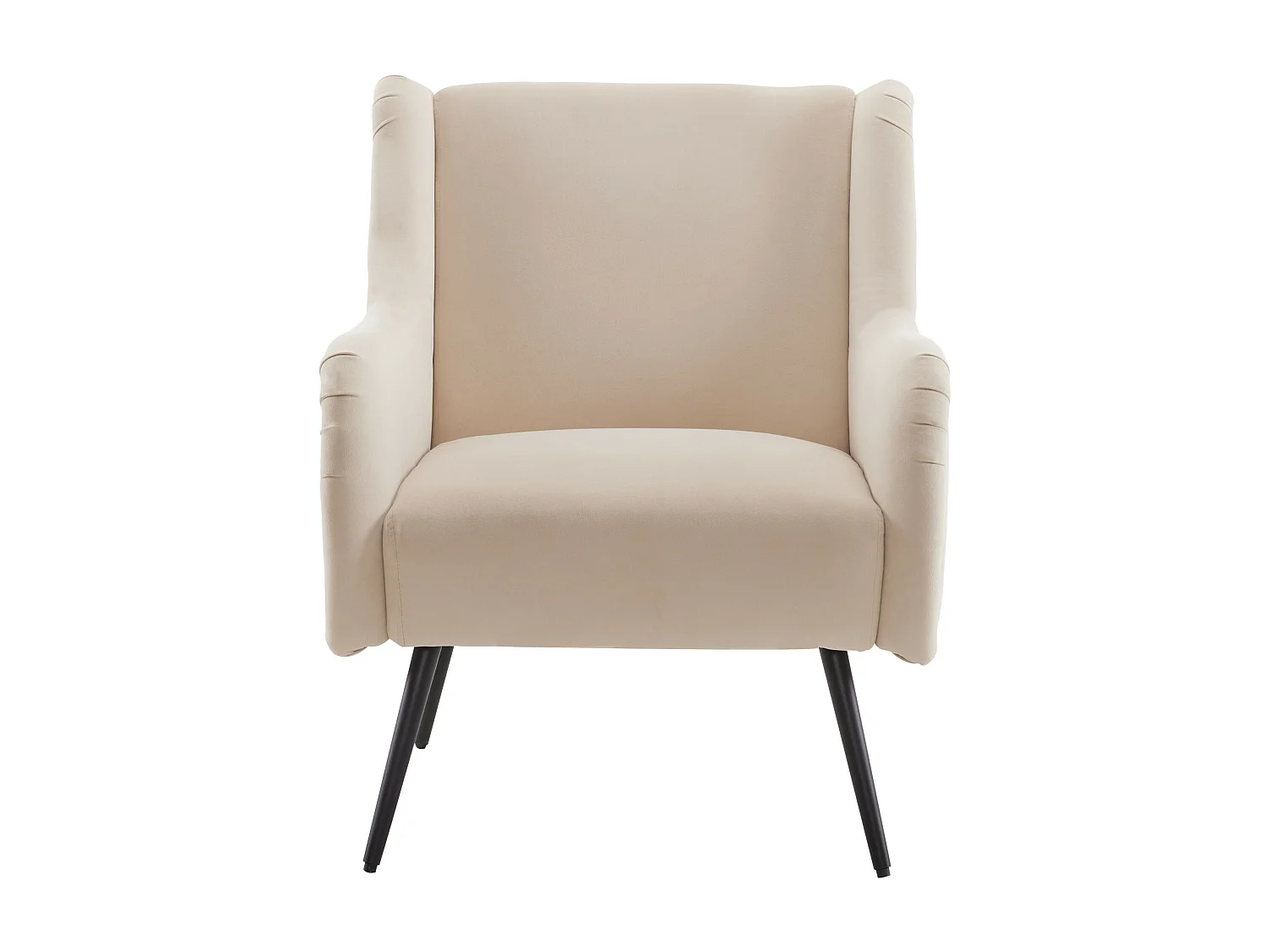 Fauteuil de salon de style moderne avec dossier haut, fauteuil en velours, lire fauteuil de canapé simple avec accoudoirs en métal