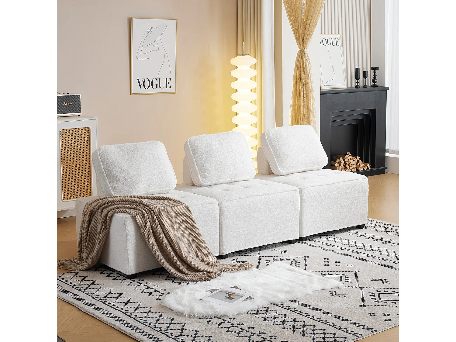 Sofá de 3 plazas, sofá de salón combinado, sillón de ocio, sillón sin brazos, sofá combinado, sofá patchwork