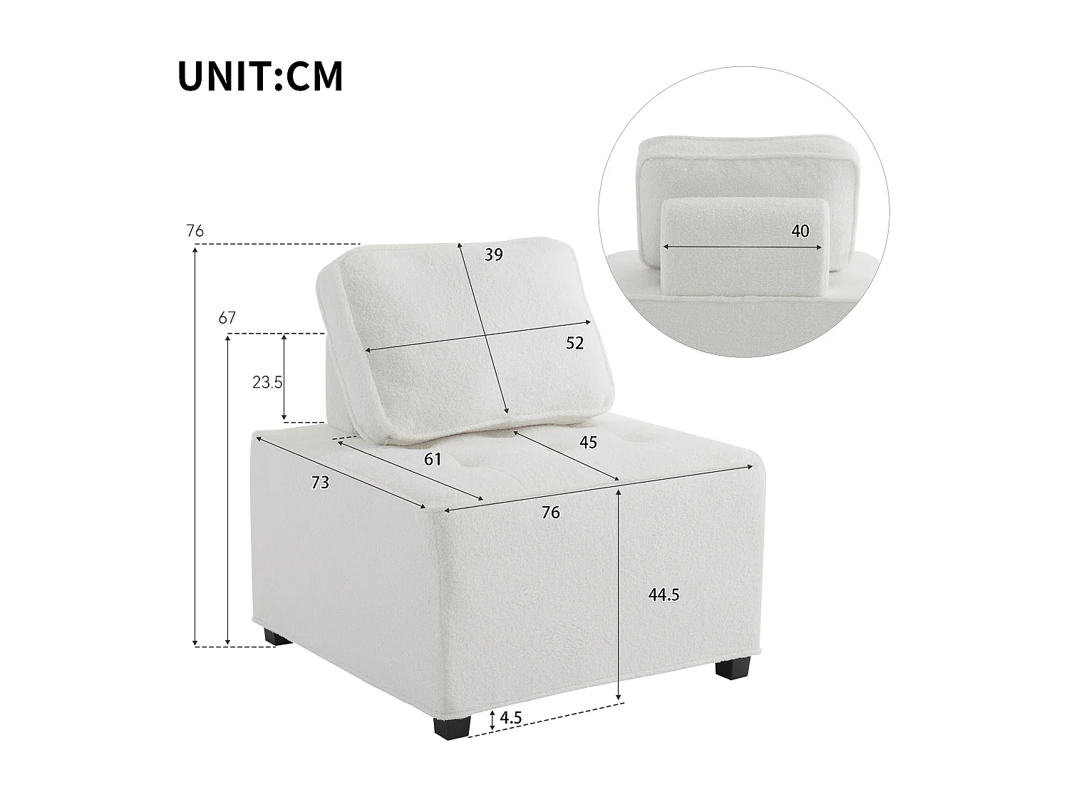 Sofá de 3 plazas, sofá de salón combinado, sillón de ocio, sillón sin brazos, sofá combinado, sofá patchwork